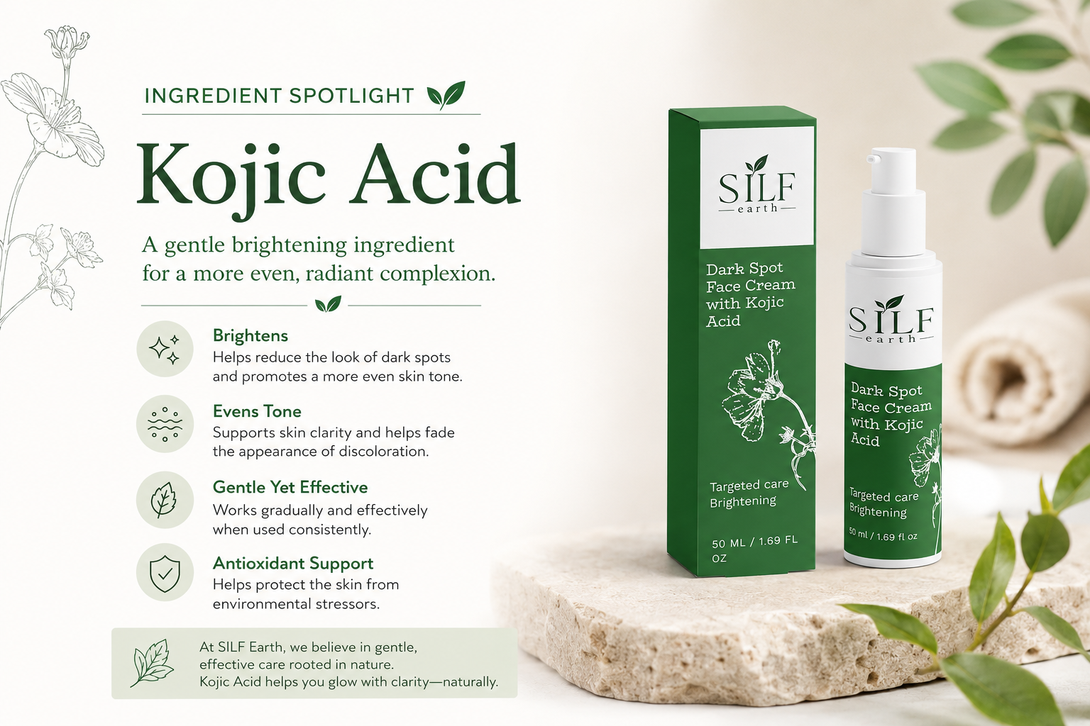 Kojic Acid Benefits for Skin | SILF Earth
