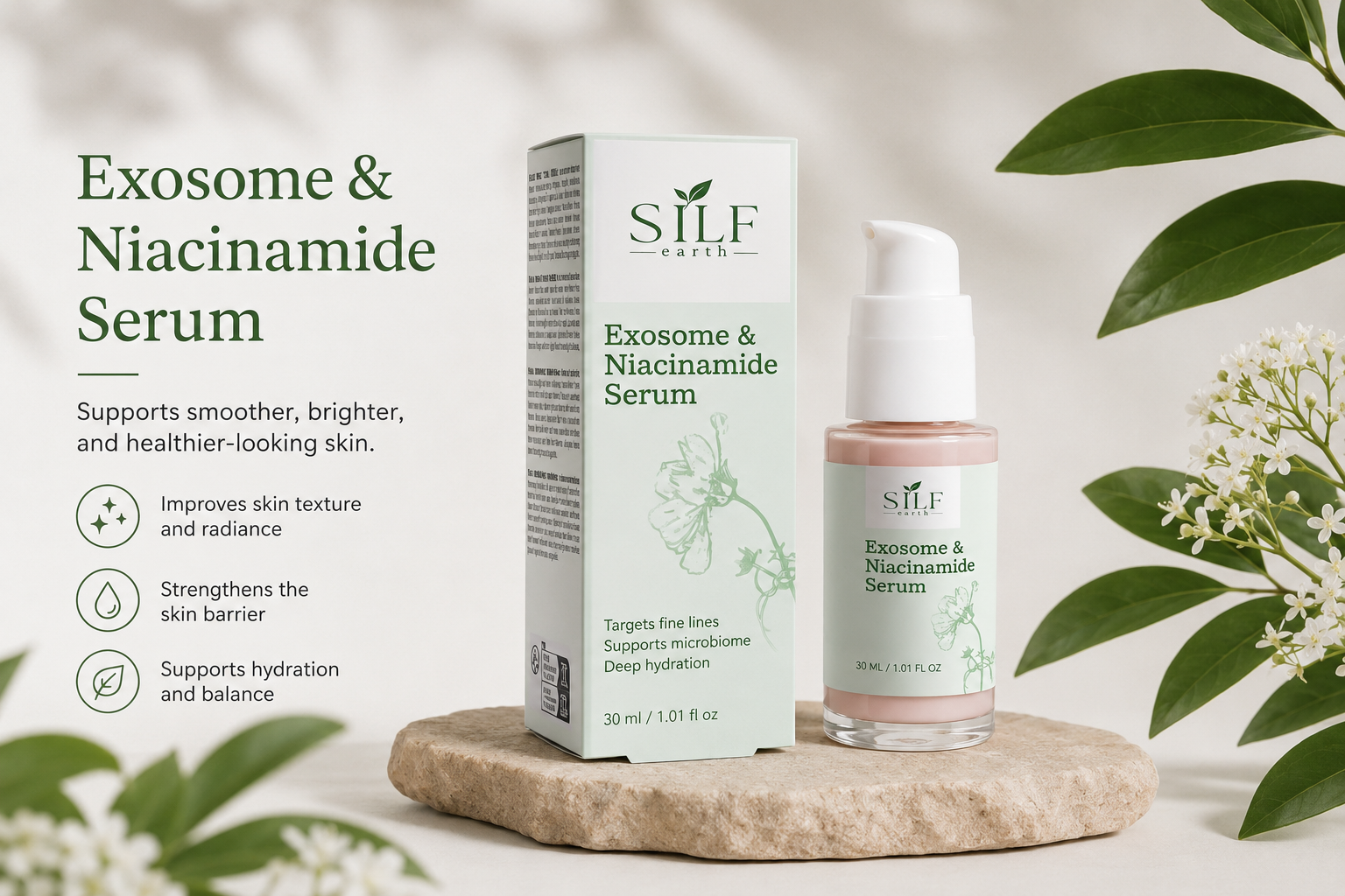 Exosome & Niacinamide Serum Benefits | Brighter, Healthier-Looking Skin | SILF Earth