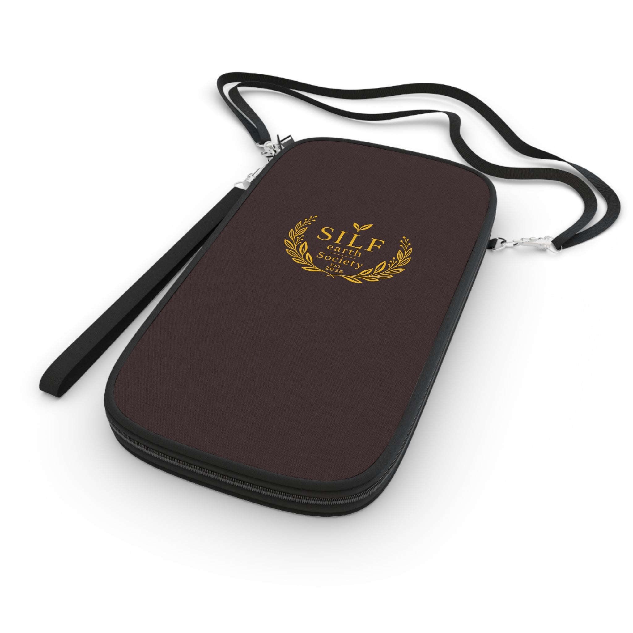 Travel Passport Holder with Gold Laurel Crest