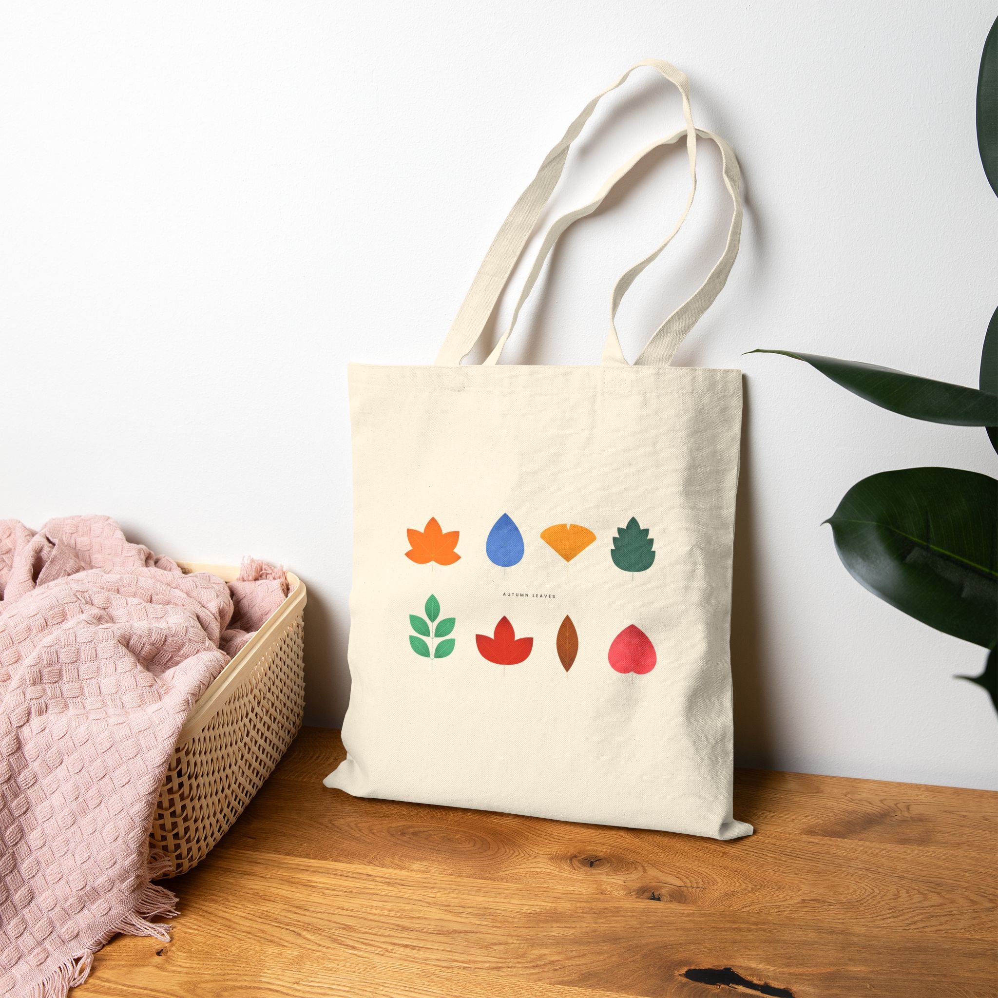 Autumn Leaves Cotton Canvas Tote Bag
