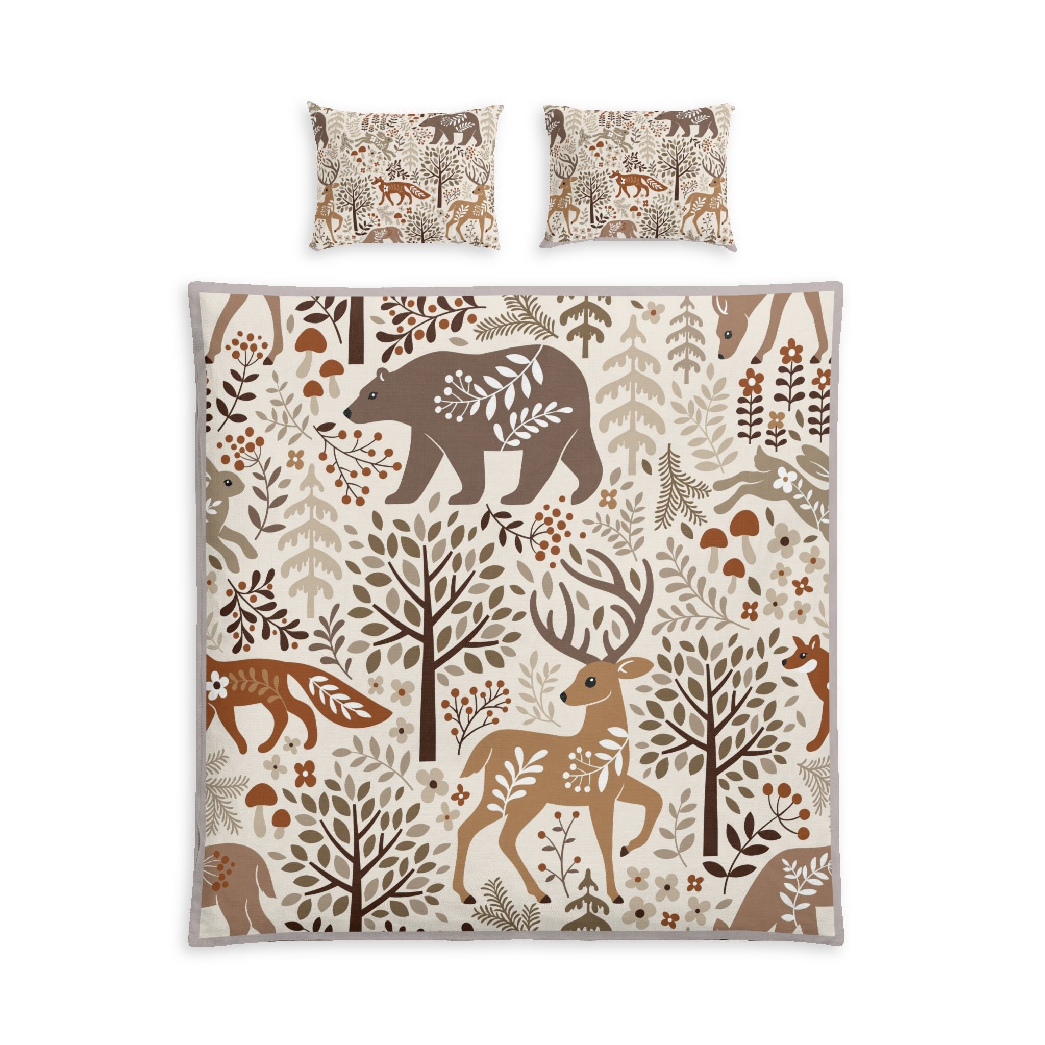 Woodland Forest Cotton Duvet Cover Set