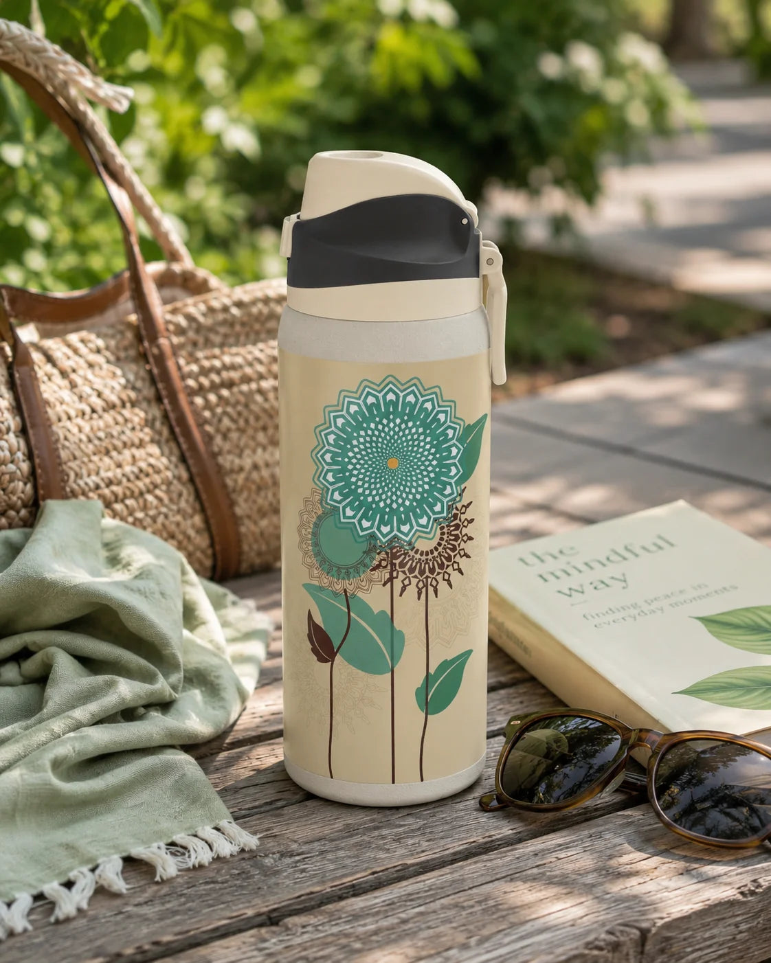Mandala 32 oz Insulated Water Bottle