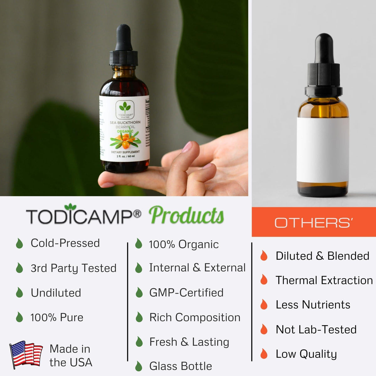 Organic Cold-Pressed Sea Buckthorn Berry Oil | 1 fl oz