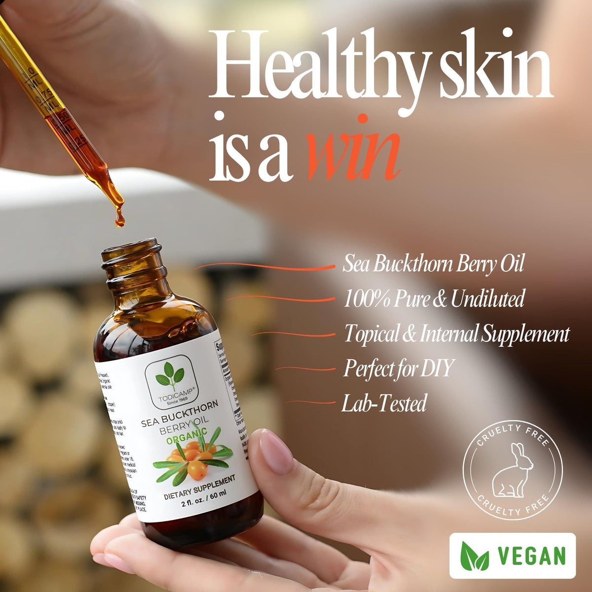 Organic Cold-Pressed Sea Buckthorn Berry Oil | 1 fl oz