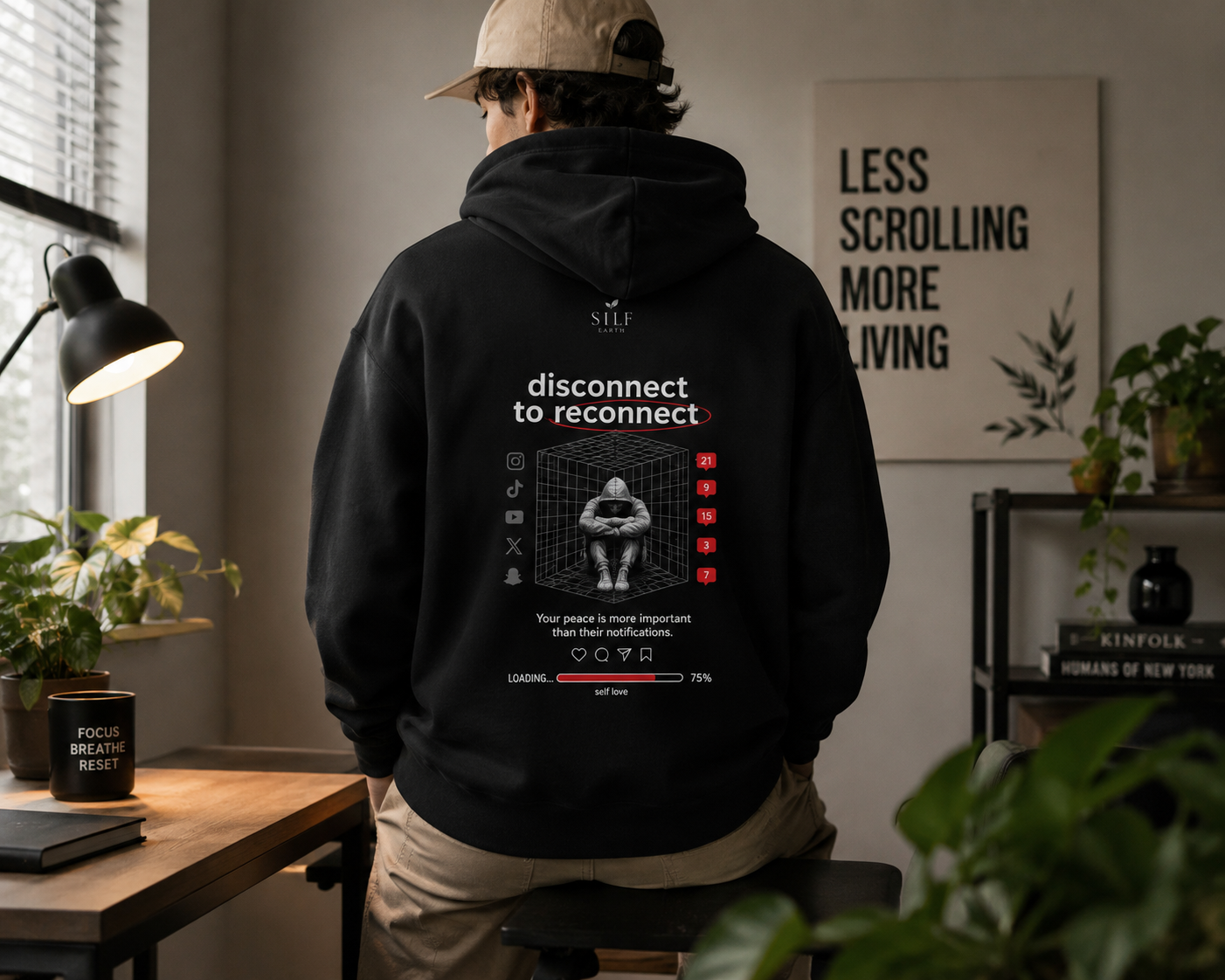 Scroll Less Live More Hoodie