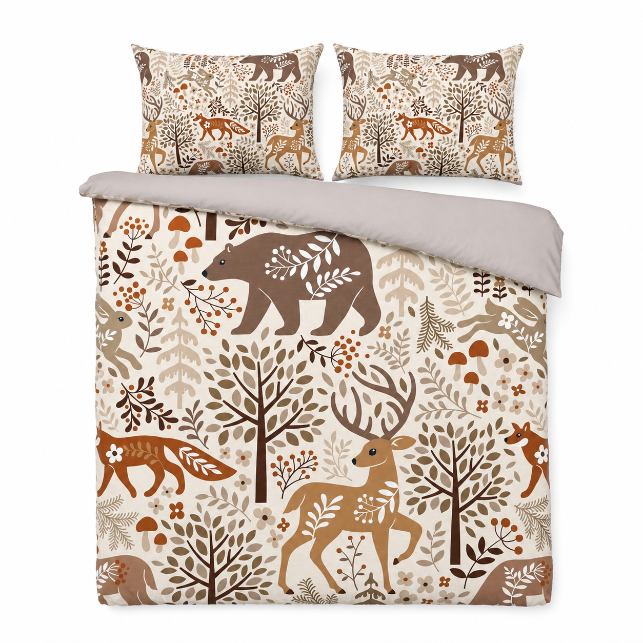 Woodland Forest Cotton Duvet Cover Set
