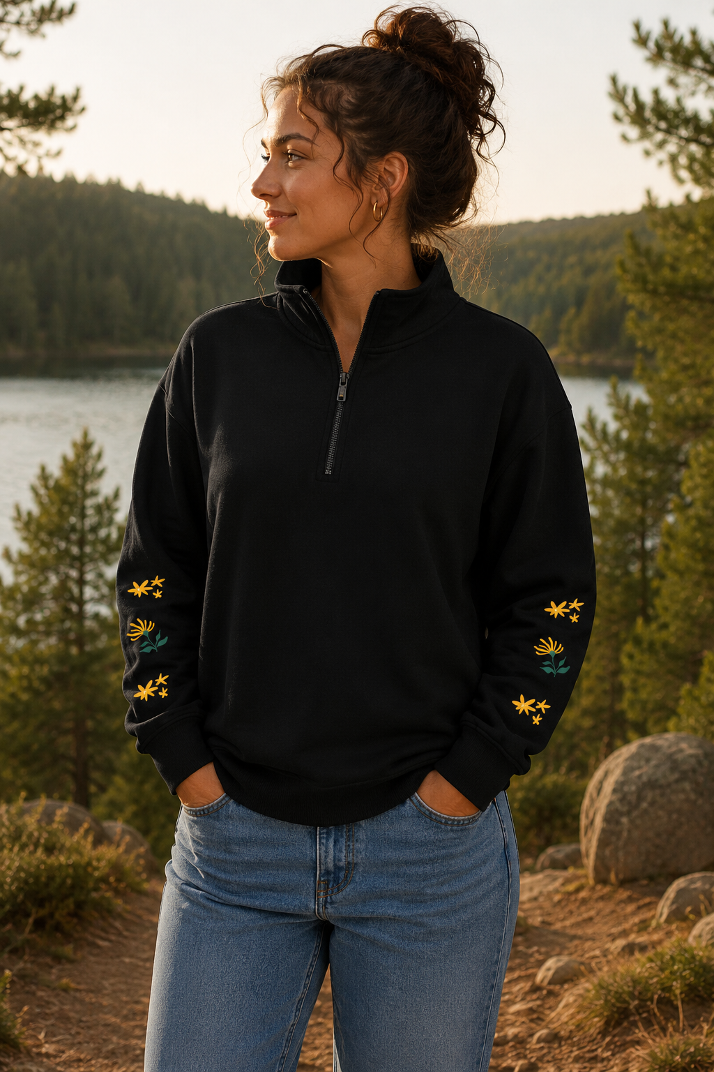 Quarter-Zip Pullover Sweatshirt