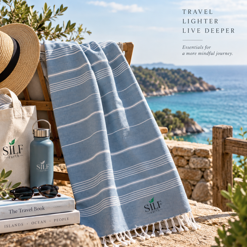 Coastal Stripe Cotton Throw Blanket