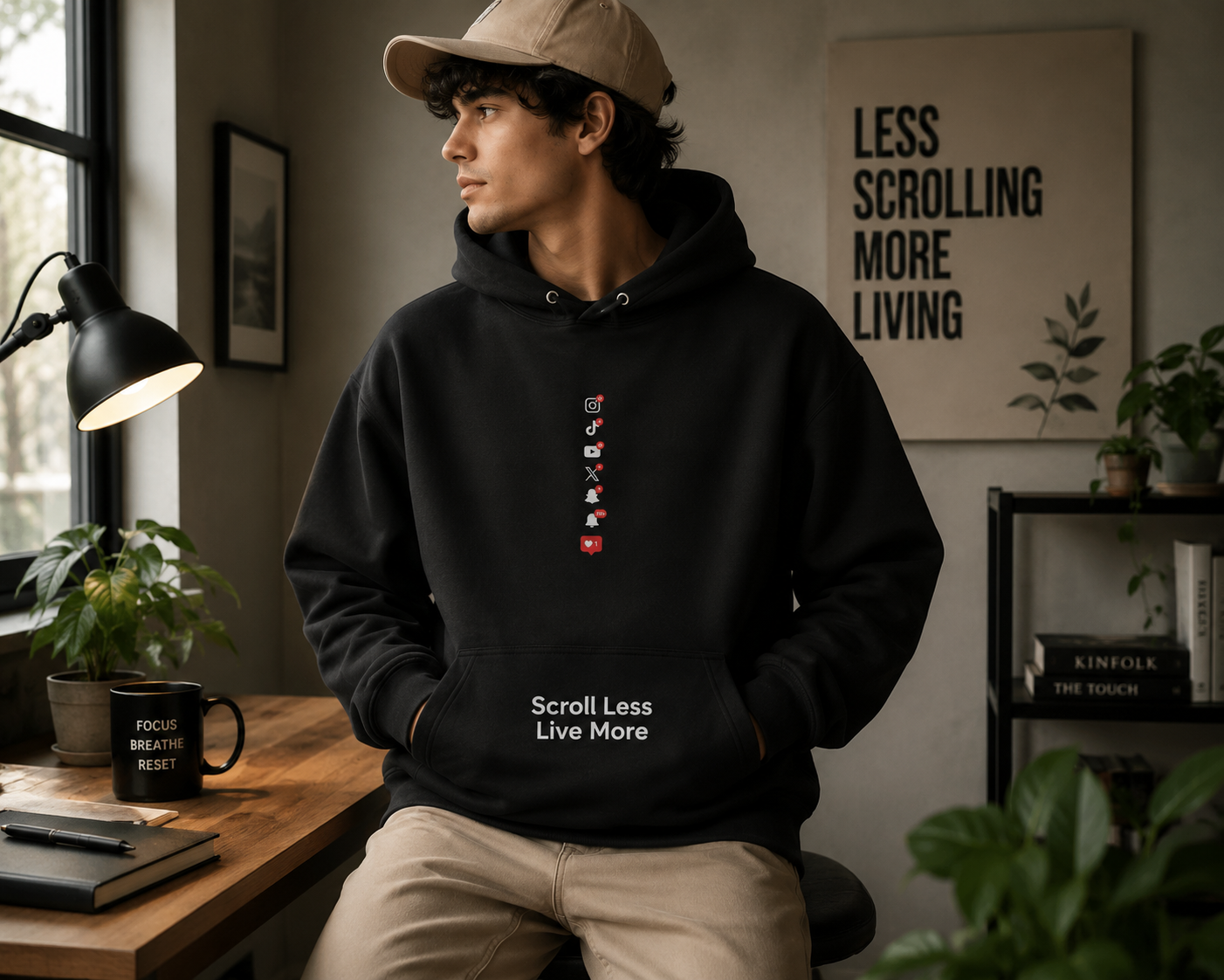 Scroll Less Live More Hoodie