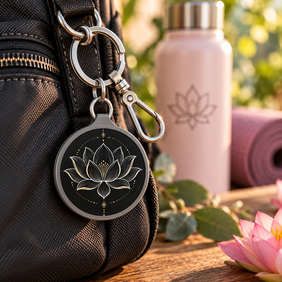 Lotus Serenity Keychain
