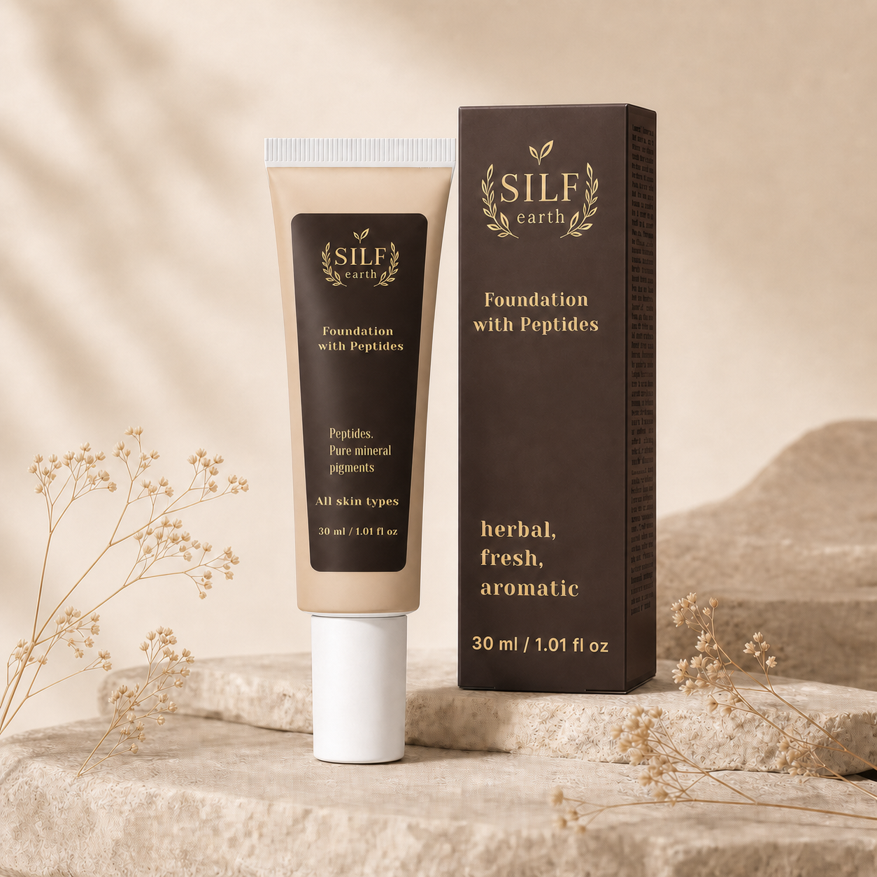 Foundation with Peptides, 10 Light Warm